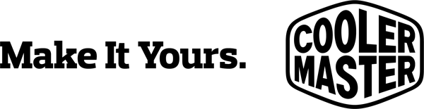Cooler Master Logo with Slogan at Left Side - Black